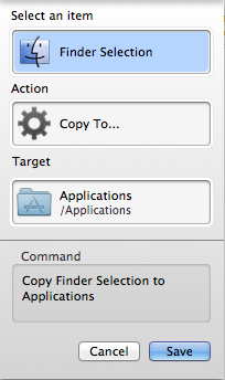 Copy Finder Selection to Applications